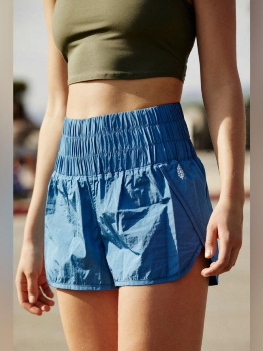 Free People Movement The Way Home Shorts Steel Blue XS